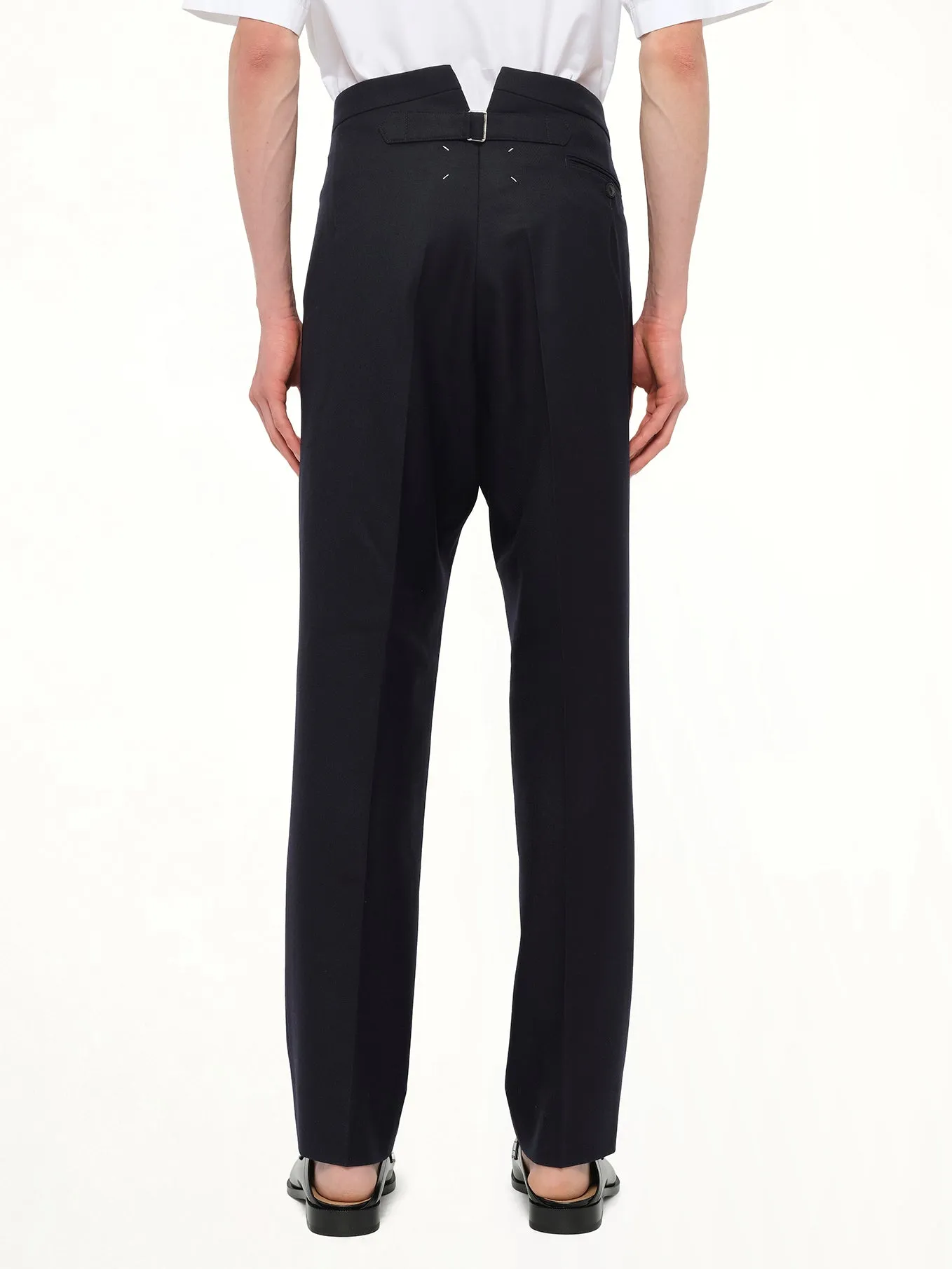 Wool Twill Pants in Blue sold by MARAIS product image thumbnail 5