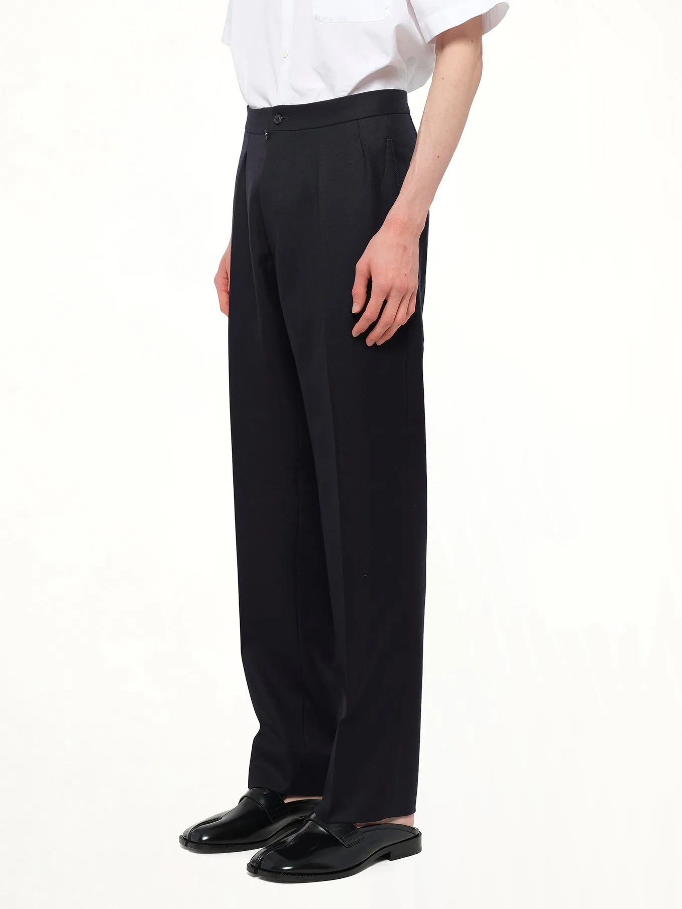 Wool Twill Pants in Blue sold by MARAIS product image thumbnail 3