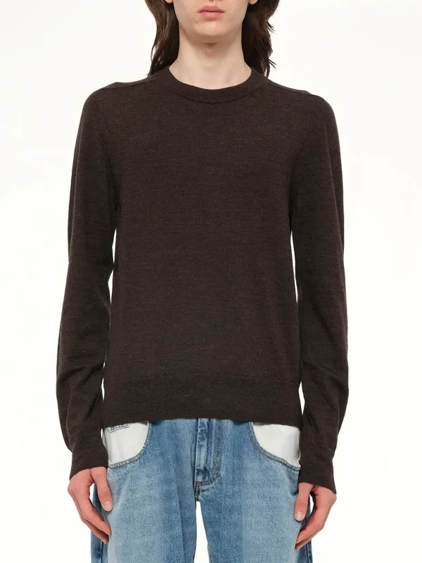 Gauge 12 Knit Sweater in Dark Brown sold by MARAIS