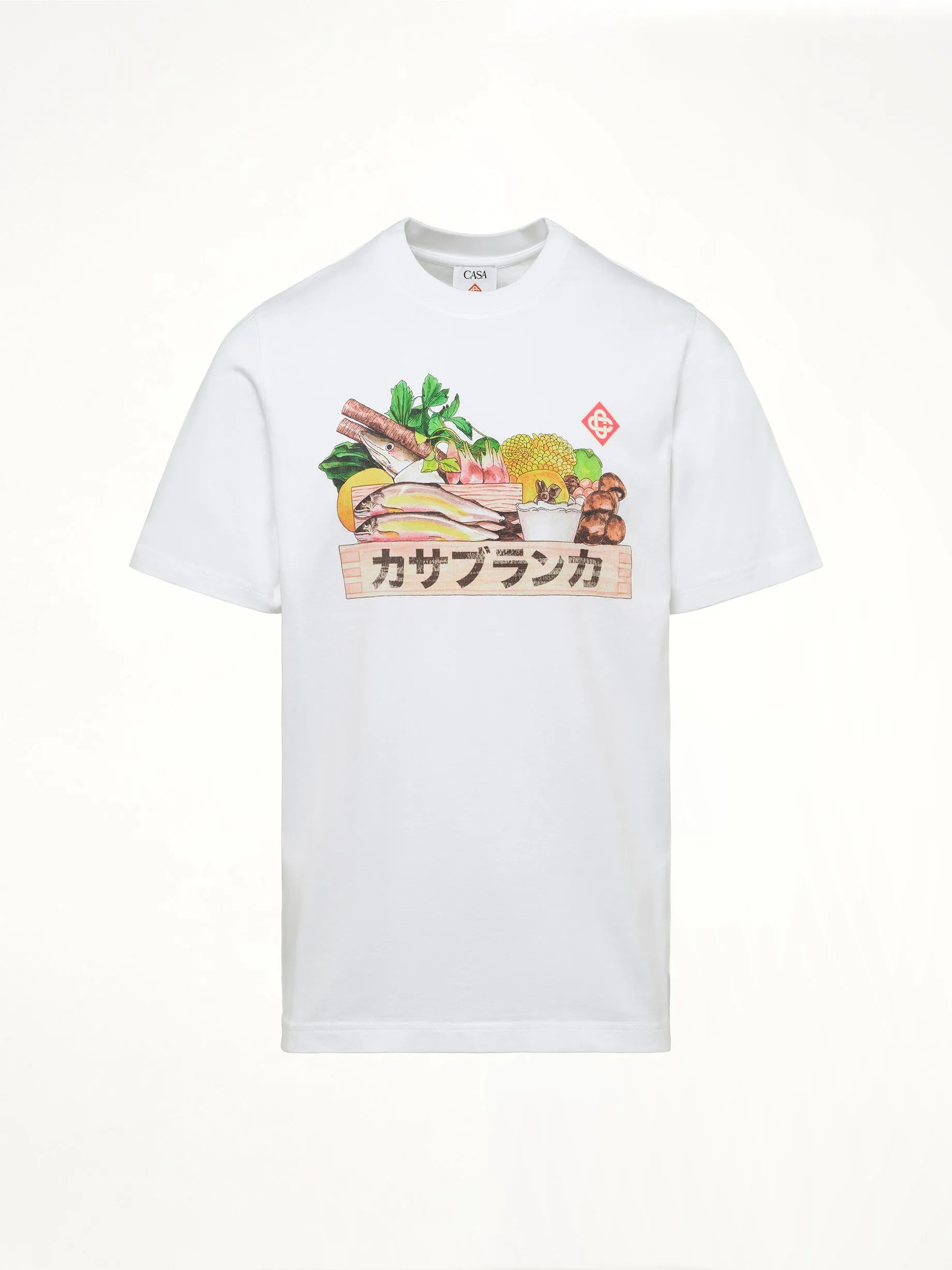 Casablanca Ingredient Printed T-Shirt in White sold by MARAIS product image thumbnail 2