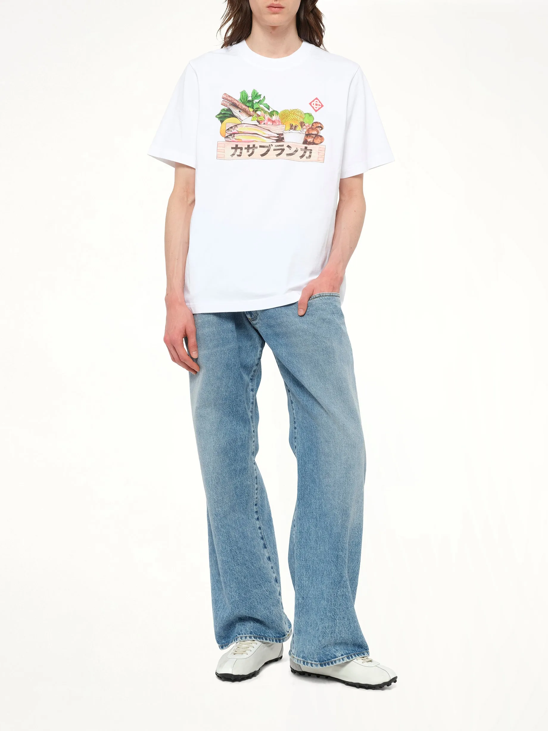 Casablanca Ingredient Printed T-Shirt in White sold by MARAIS product image thumbnail 4
