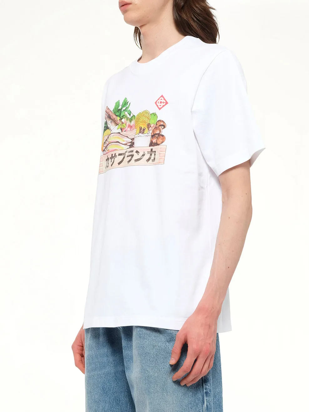 Casablanca Ingredient Printed T-Shirt in White sold by MARAIS product image thumbnail 3