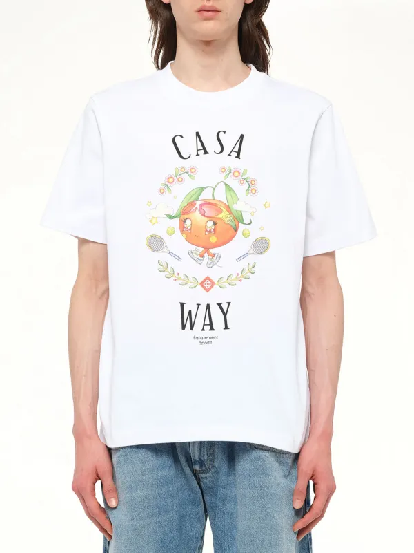 Casa Way Kawaii Printed T-Shirt in White sold by MARAIS