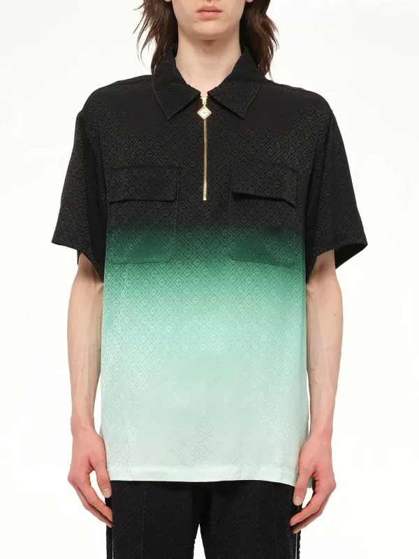 Gradient Monogram Shirt in Green sold by MARAIS