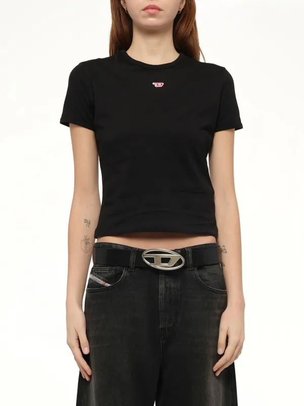 T-UNCUTIE-LONG-D T-Shirt in Black made by Diesel