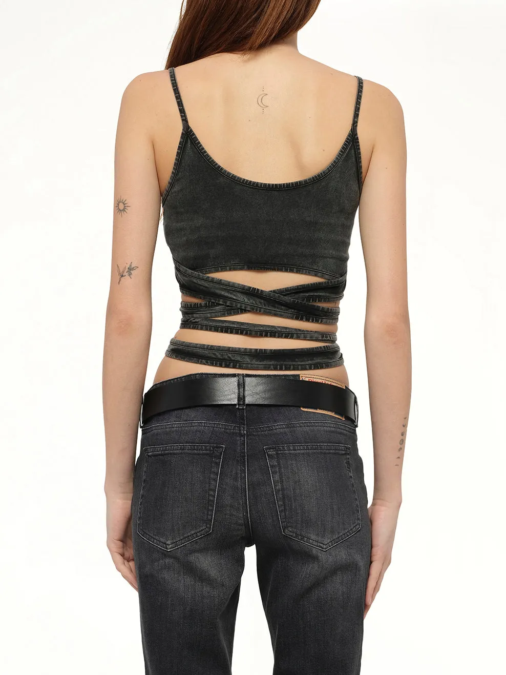 T-LEYA-TAIL-R1 Top in Black/Dark Grey sold by MARAIS product image thumbnail 5