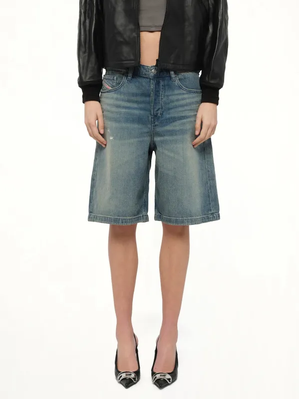 DE-SIRE-SHORT Denim Shorts in Light Blue sold by MARAIS