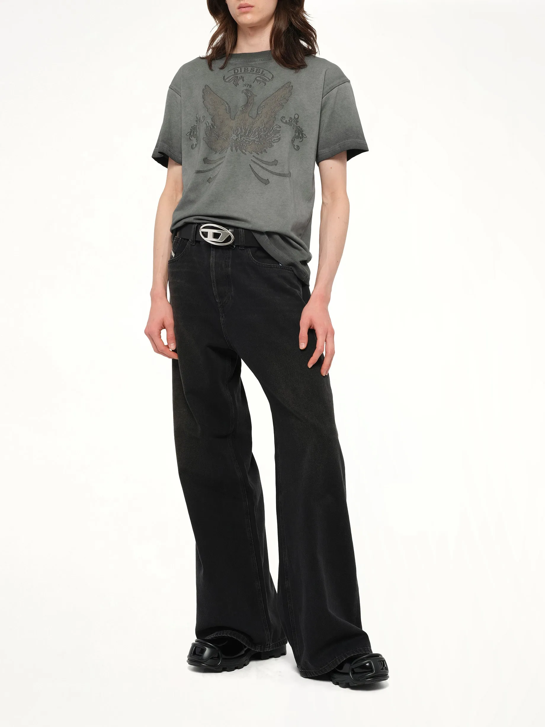 T-NORM-T9 T-Shirt in Washed Grey sold by MARAIS product image thumbnail 4