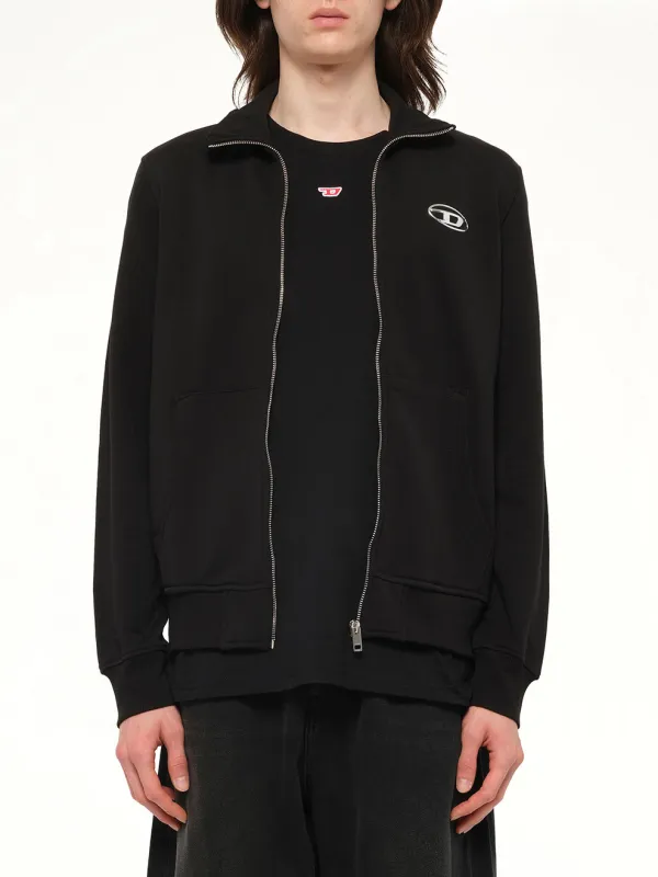 S-GINNI-ZIP-OD Track Jacket in Black made by Diesel