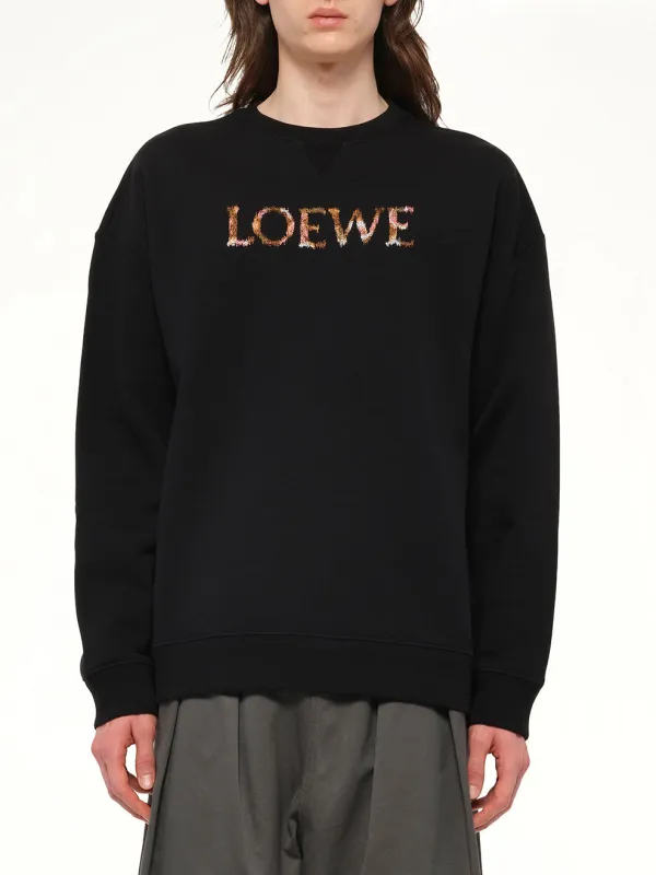 Regular Fit Sweatshirt in Black made by Loewe