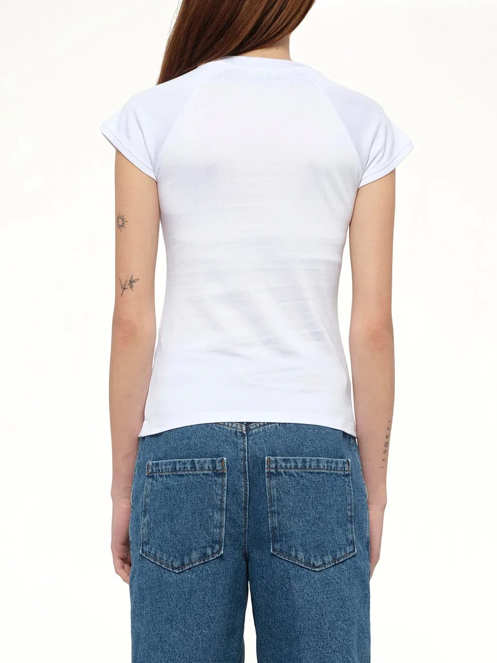 Small Fit Anagram T-Shirt in White sold by MARAIS product image thumbnail 5