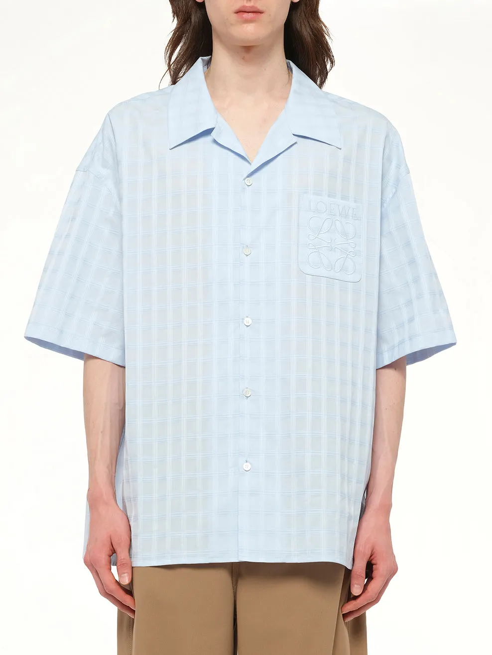 Short Sleeve Shirt in Light Blue sold by MARAIS