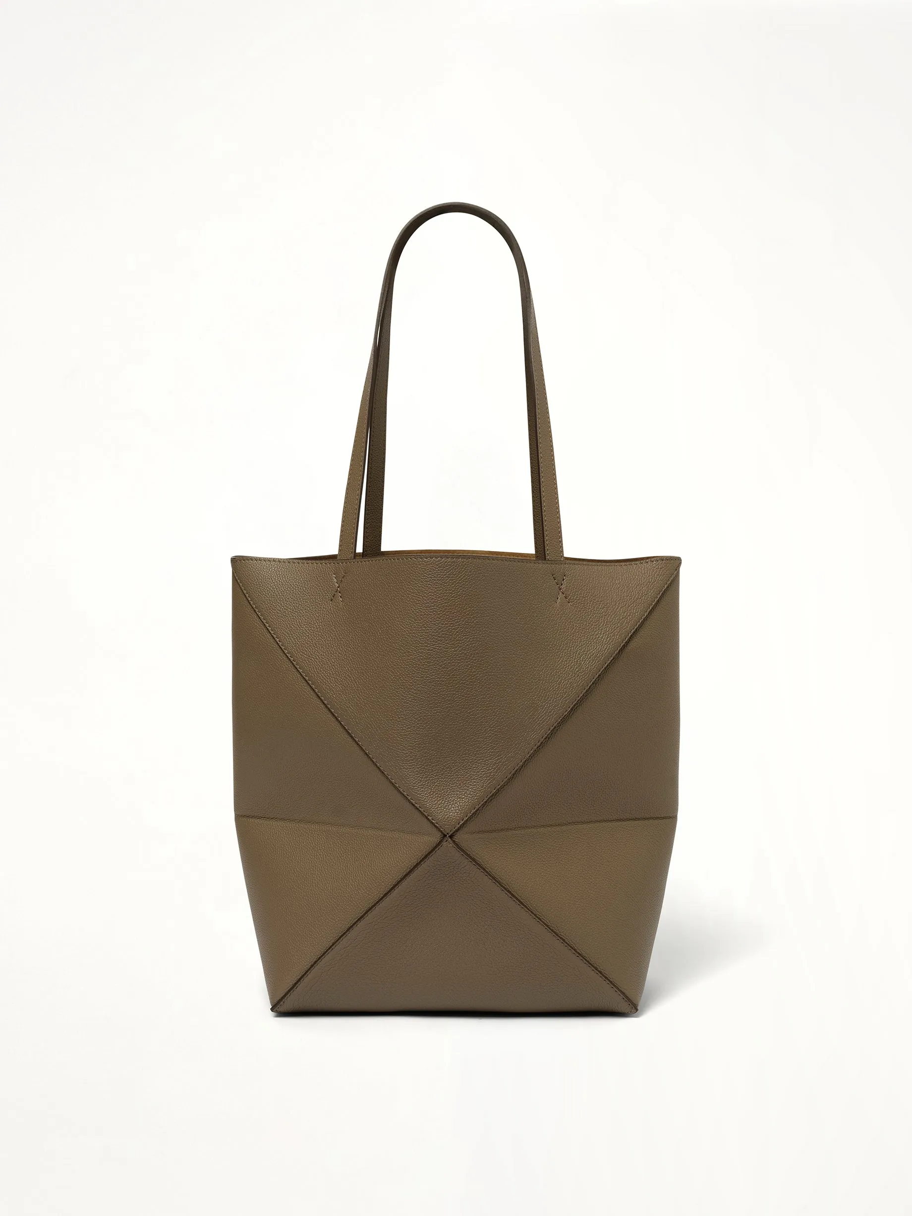 Puzzle Fold Tote Medium in Taupe sold by MARAIS product image thumbnail 3