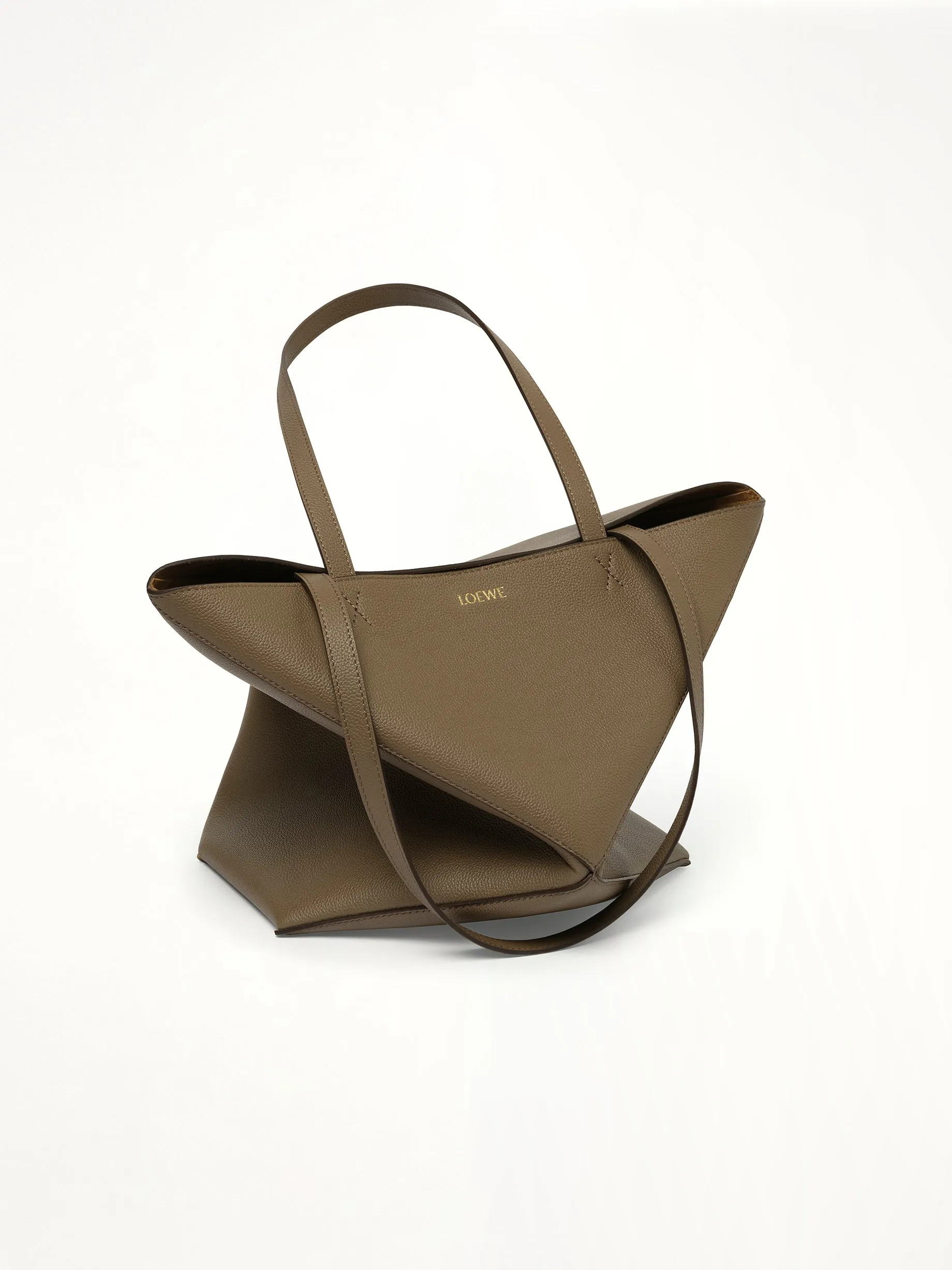 Puzzle Fold Tote Medium in Taupe sold by MARAIS product image thumbnail 5
