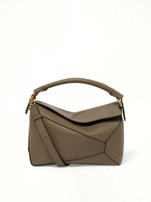 Puzzle Edge Small Bag in Taupe sold by MARAIS