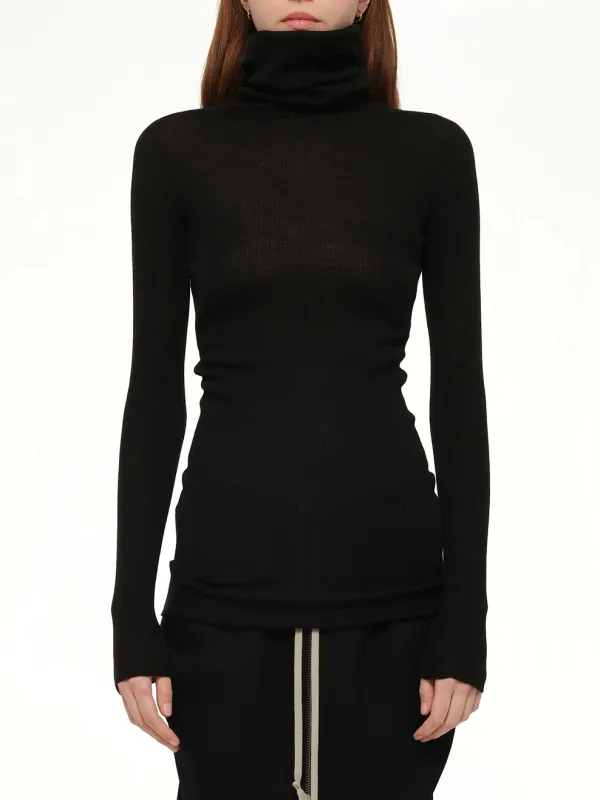L/S Tube Sweater in Black made by Rick Owens