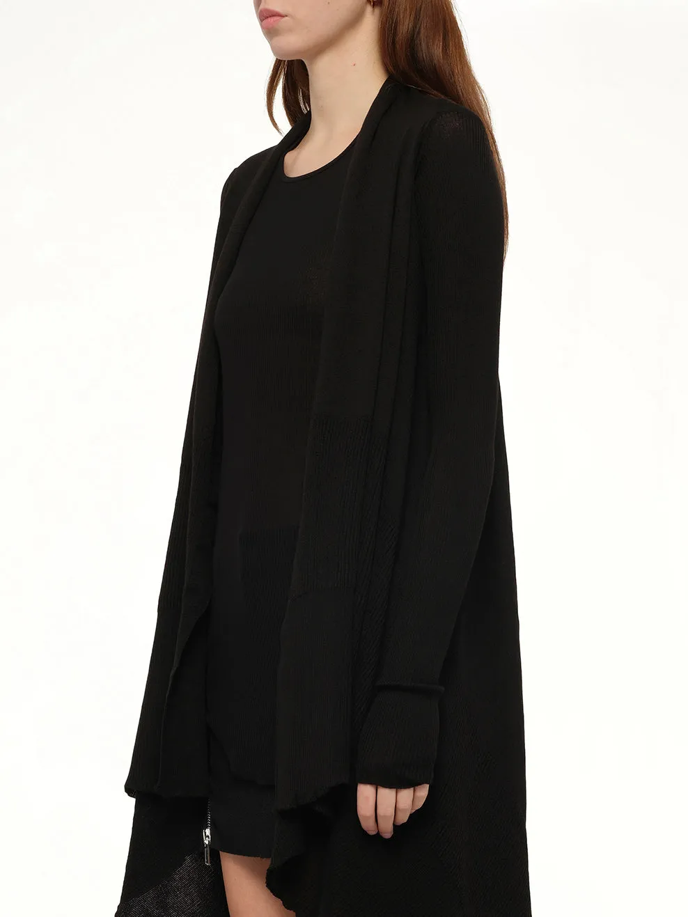 Long Wrap Cardigan in Black sold by MARAIS product image thumbnail 3