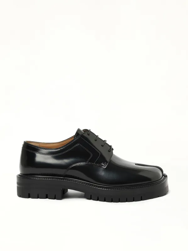 Tabi Lace-Ups Chunky Sole in Black sold by MARAIS