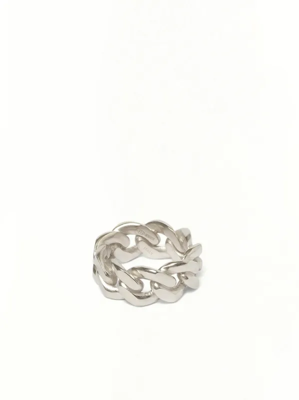 Gourmette Reference Ring in Silver sold by MARAIS