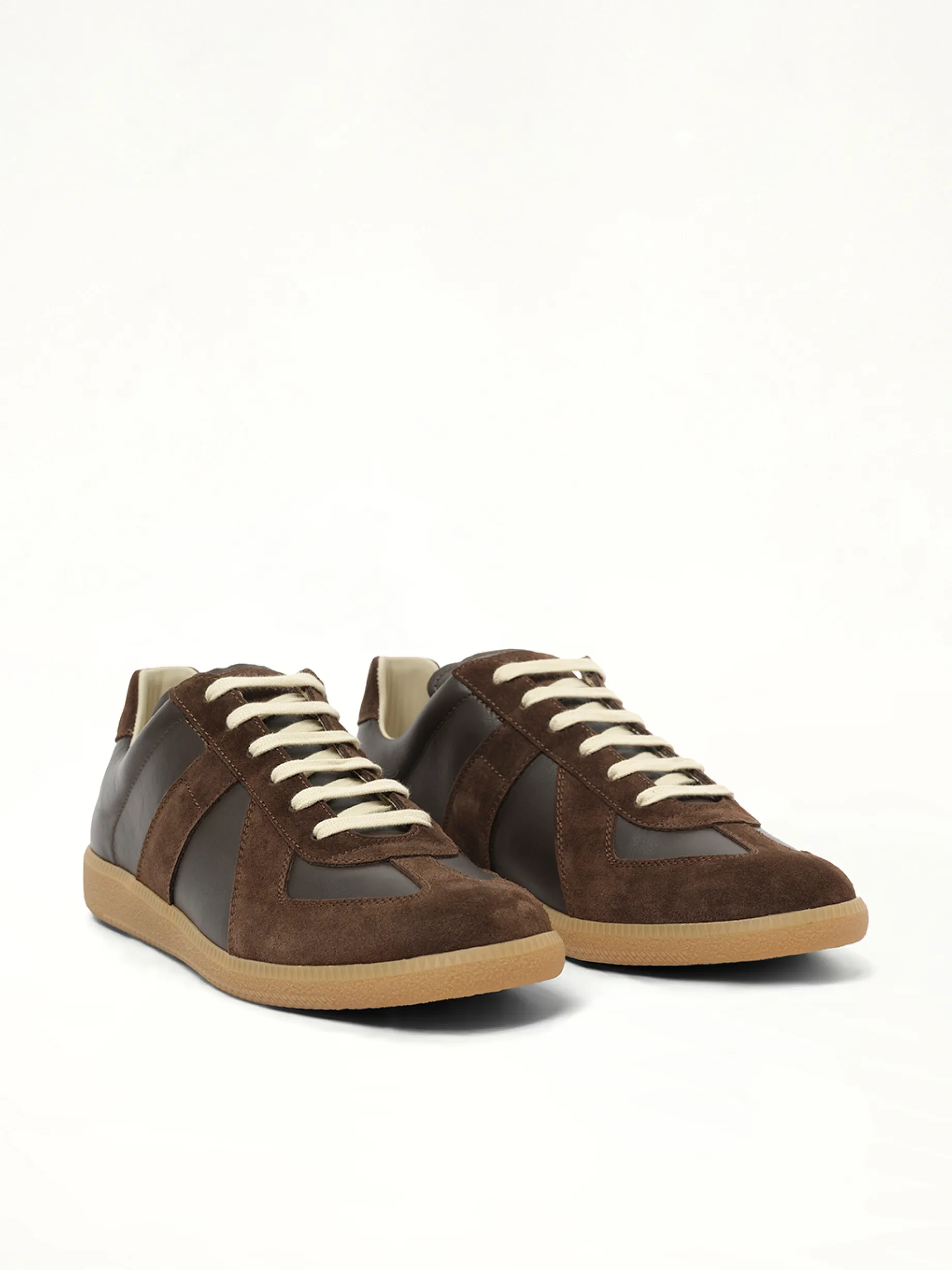 Replica Leather Sneaker in Brown sold by MARAIS product image thumbnail 2