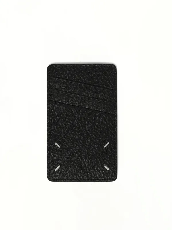 Logo Vertical Card Holder in Black sold by MARAIS