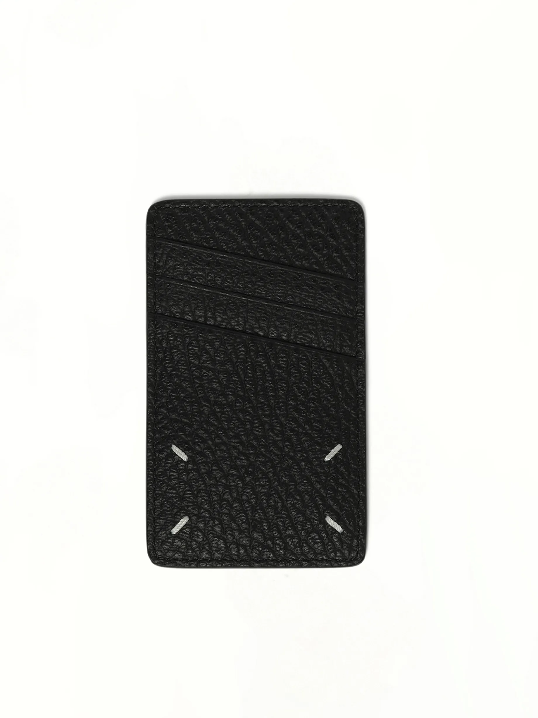 Logo Vertical Card Holder in Black sold by MARAIS