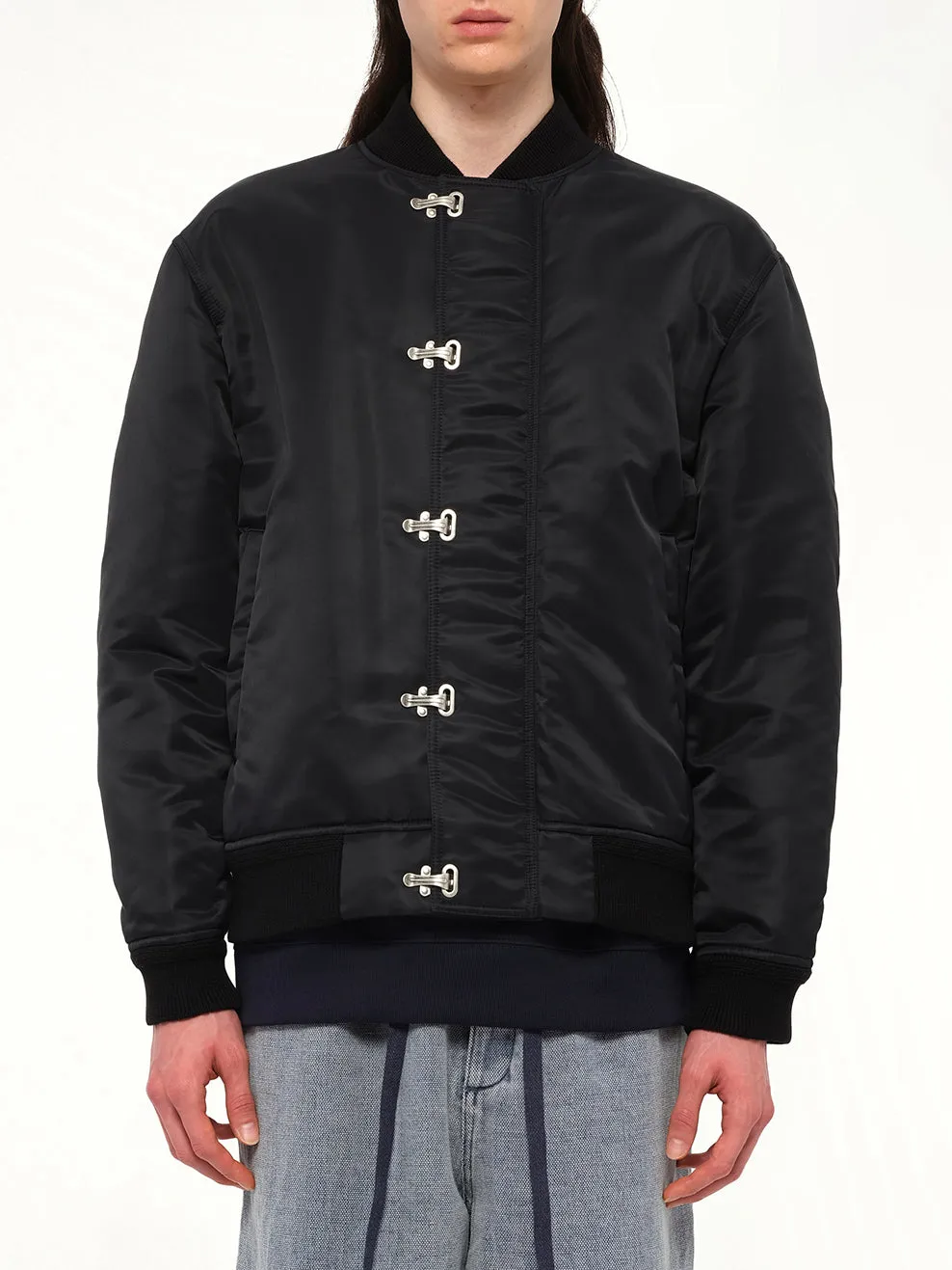 Metal Clip Jacket in Black sold by MARAIS