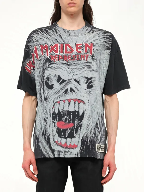 Iron Maiden British Metal T-Shirt in Stained Black sold by MARAIS