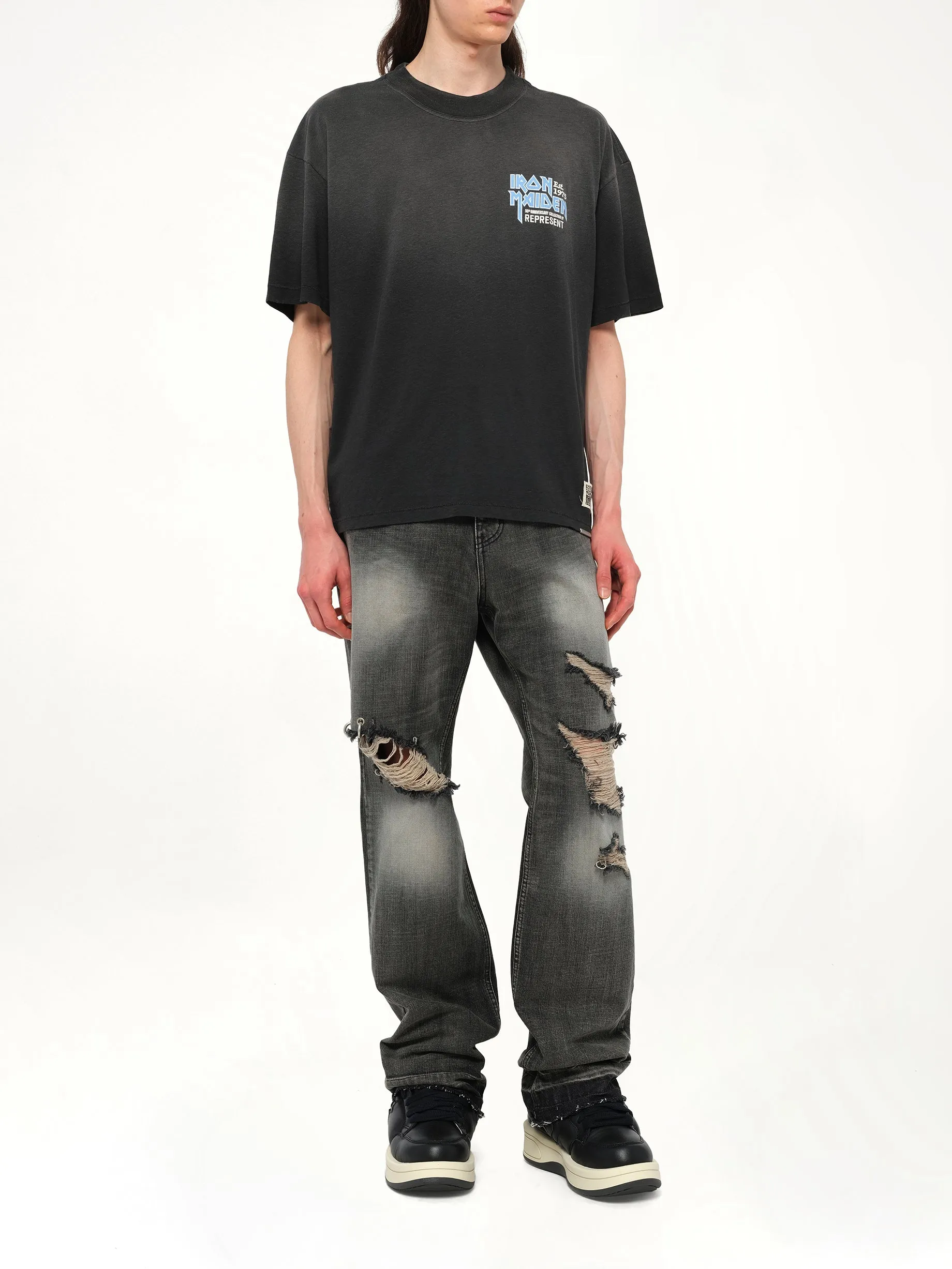 Iron Maiden Anniversary T-Shirt in Stained Black sold by MARAIS product image thumbnail 4