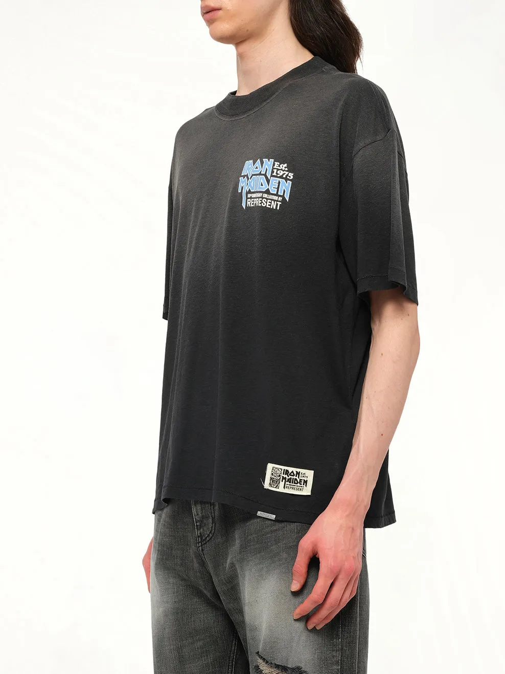 Iron Maiden Anniversary T-Shirt in Stained Black sold by MARAIS product image thumbnail 3