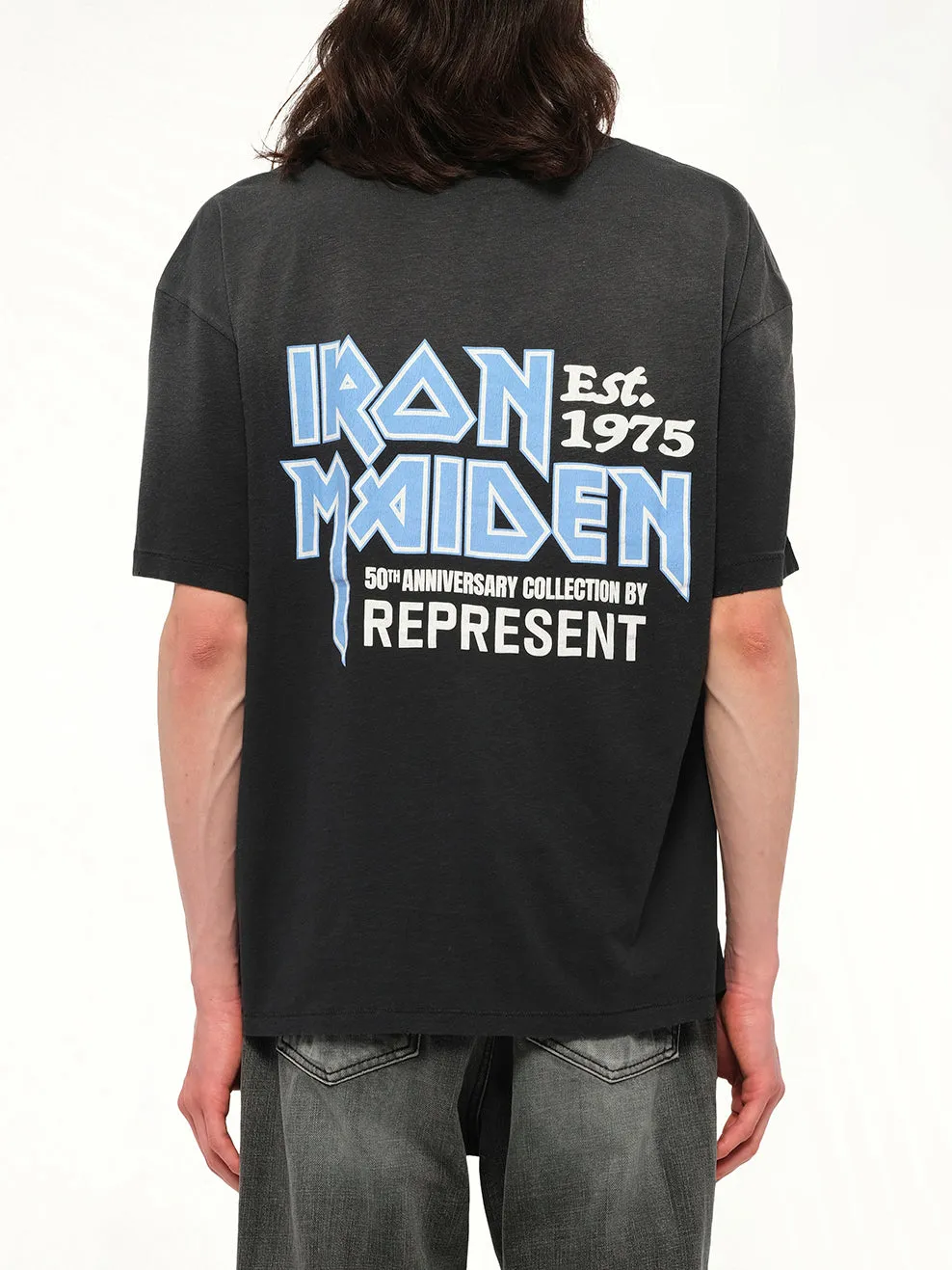 Iron Maiden Anniversary T-Shirt in Stained Black sold by MARAIS product image thumbnail 5