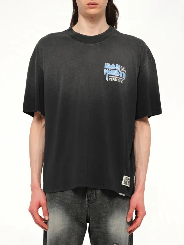 Iron Maiden Anniversary T-Shirt in Stained Black sold by MARAIS