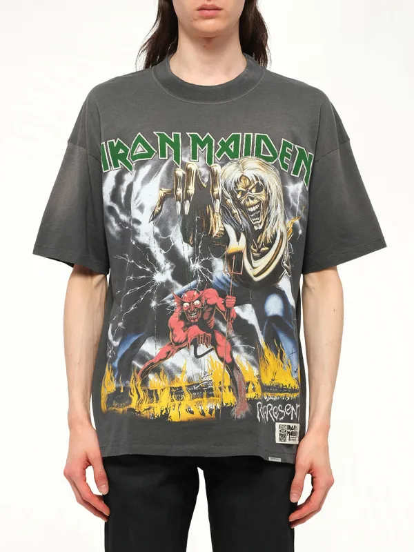 Iron Maiden Number of Beast T-Shirt in Sunfade Grey sold by MARAIS
