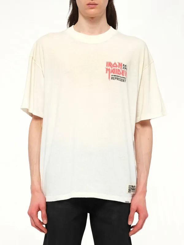 Iron Maiden Anniversary T-Shirt in Washed Ecru sold by MARAIS