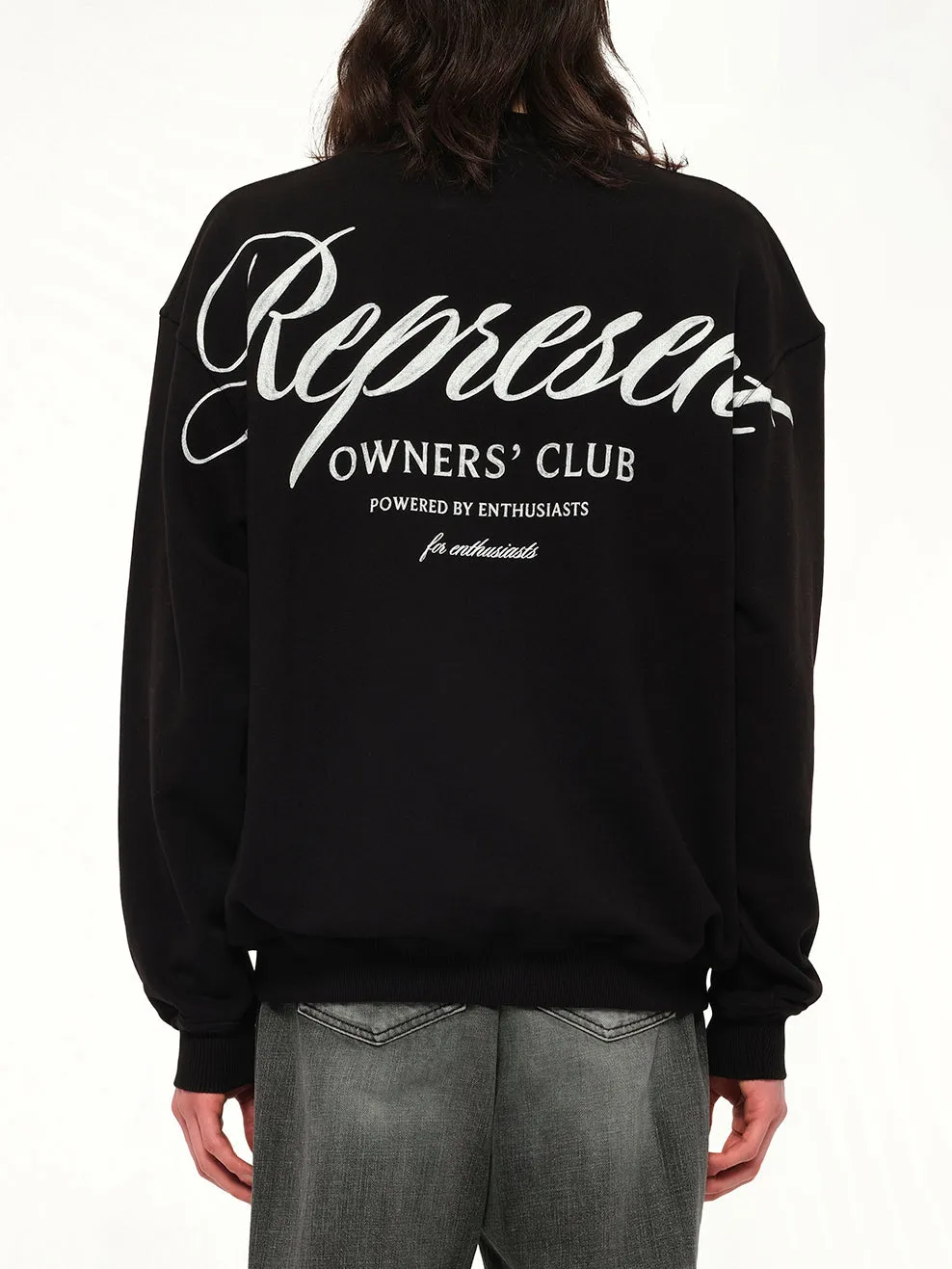 Represent Owners Club Script Sweater in Black sold by MARAIS product image thumbnail 5