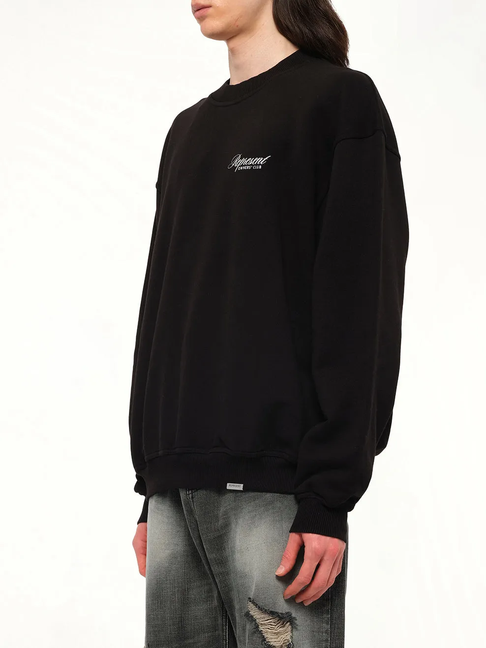 Represent Owners Club Script Sweater in Black sold by MARAIS product image thumbnail 3