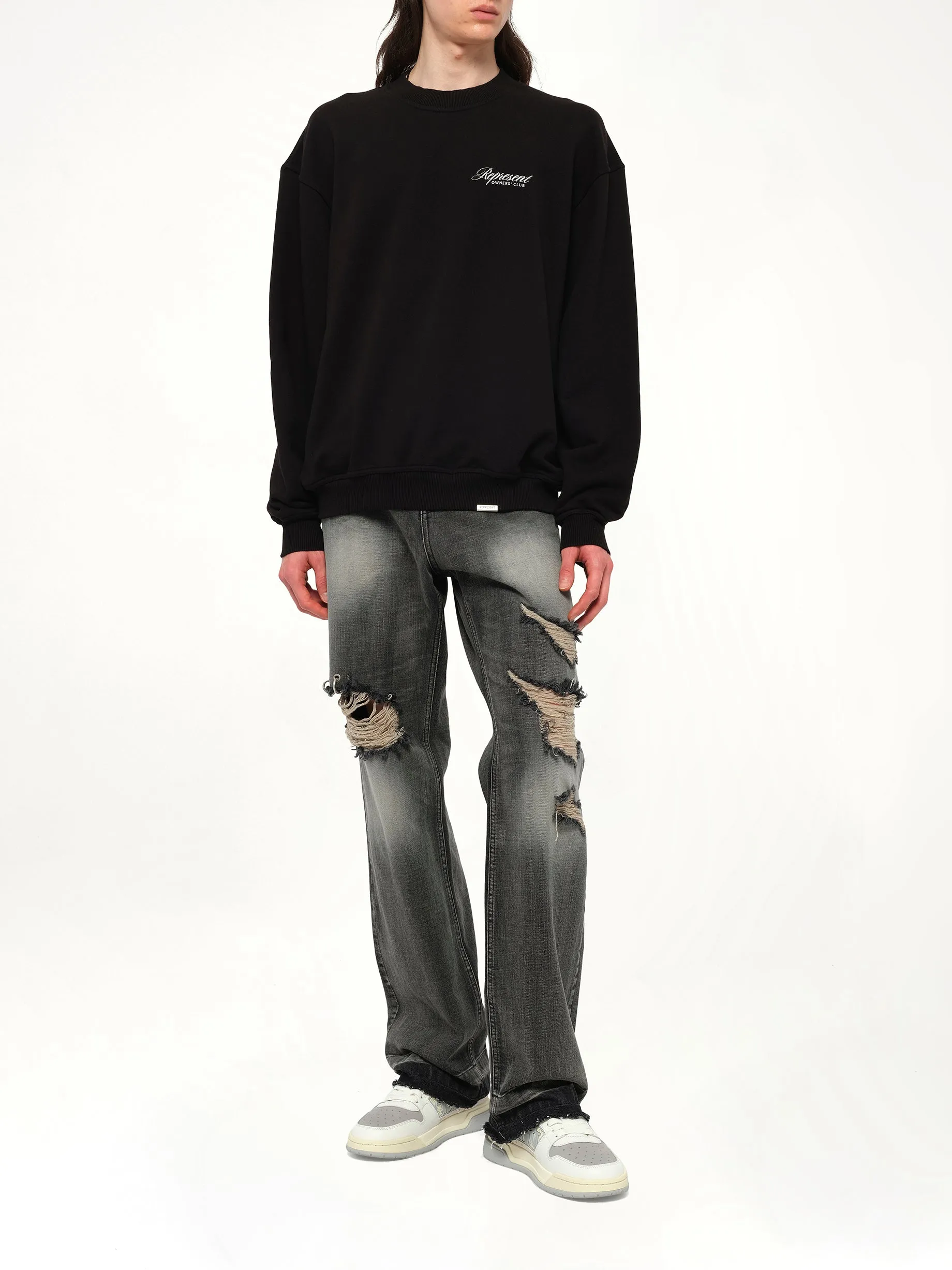 Represent Owners Club Script Sweater in Black sold by MARAIS product image thumbnail 4
