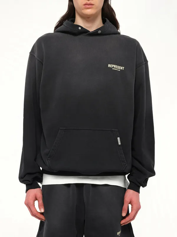 Represent Owners Club Hoodie in Aged Black sold by MARAIS