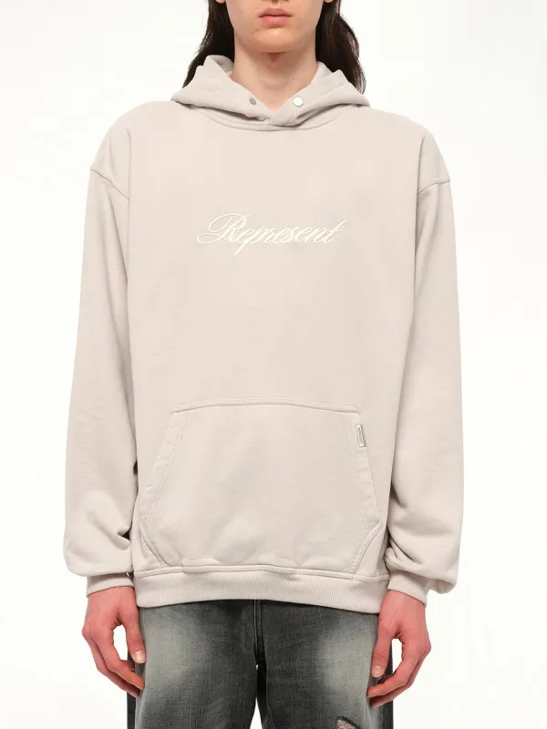 Script Logo Hoodie in Concrete sold by MARAIS