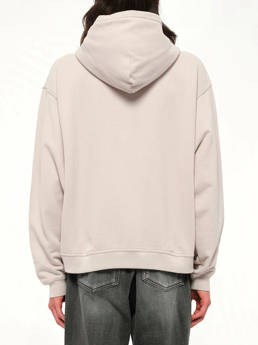 Script Logo Zip Hoodie in Concrete sold by MARAIS product image thumbnail 5