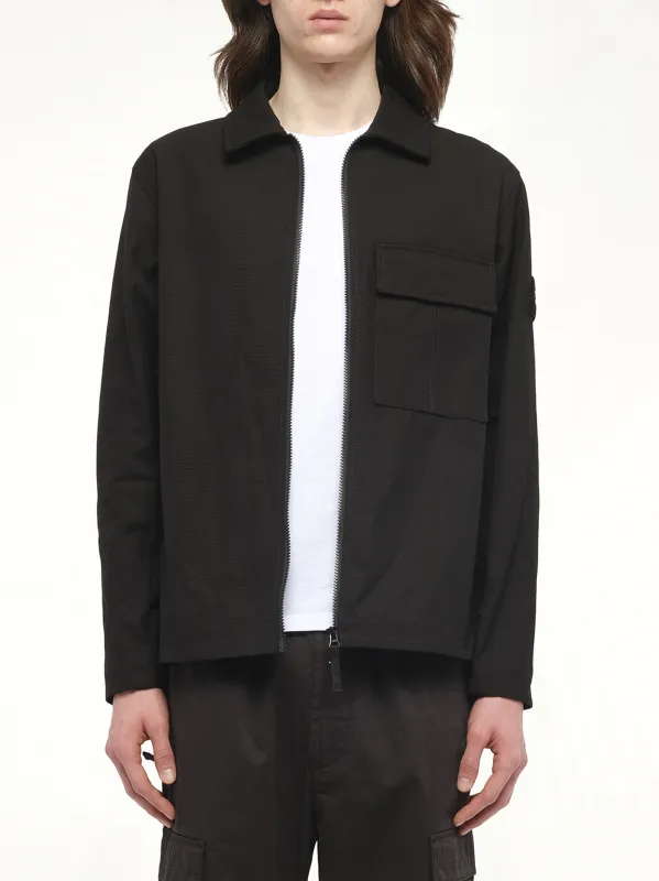 120001 Overshirt in Black sold by MARAIS