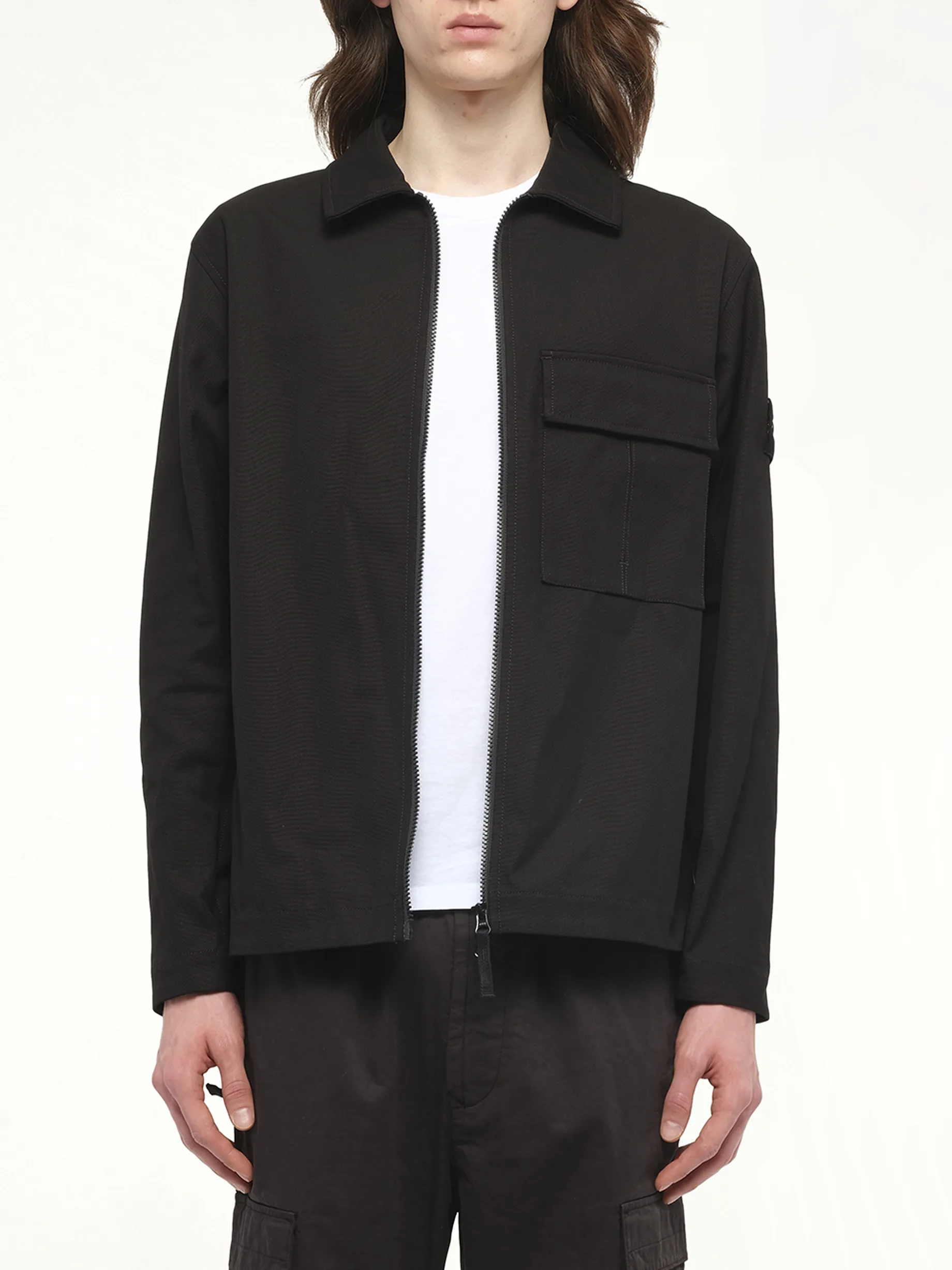 120001 Overshirt in Black sold by MARAIS