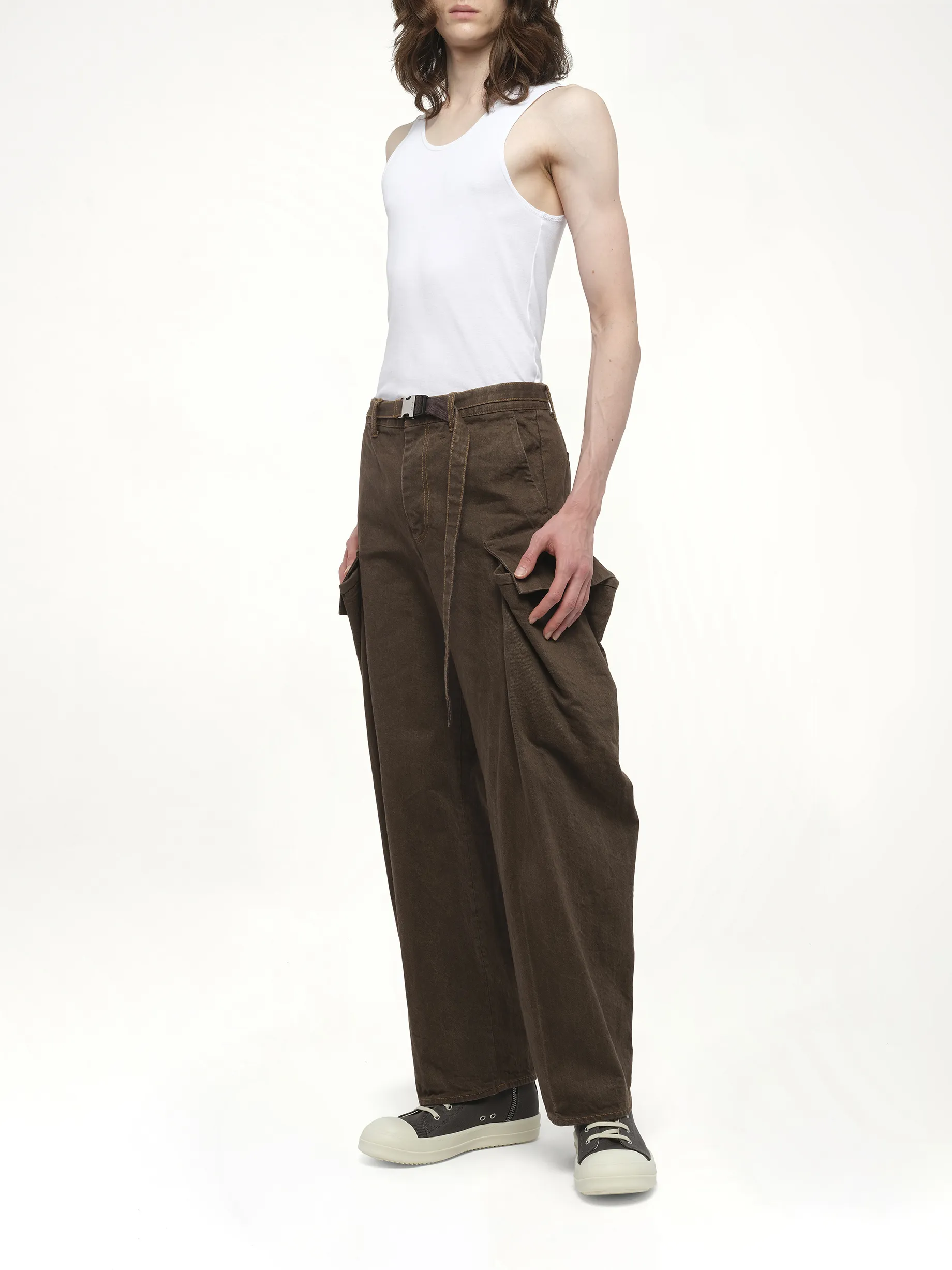 Denim Pants in Brown sold by MARAIS product image thumbnail 4