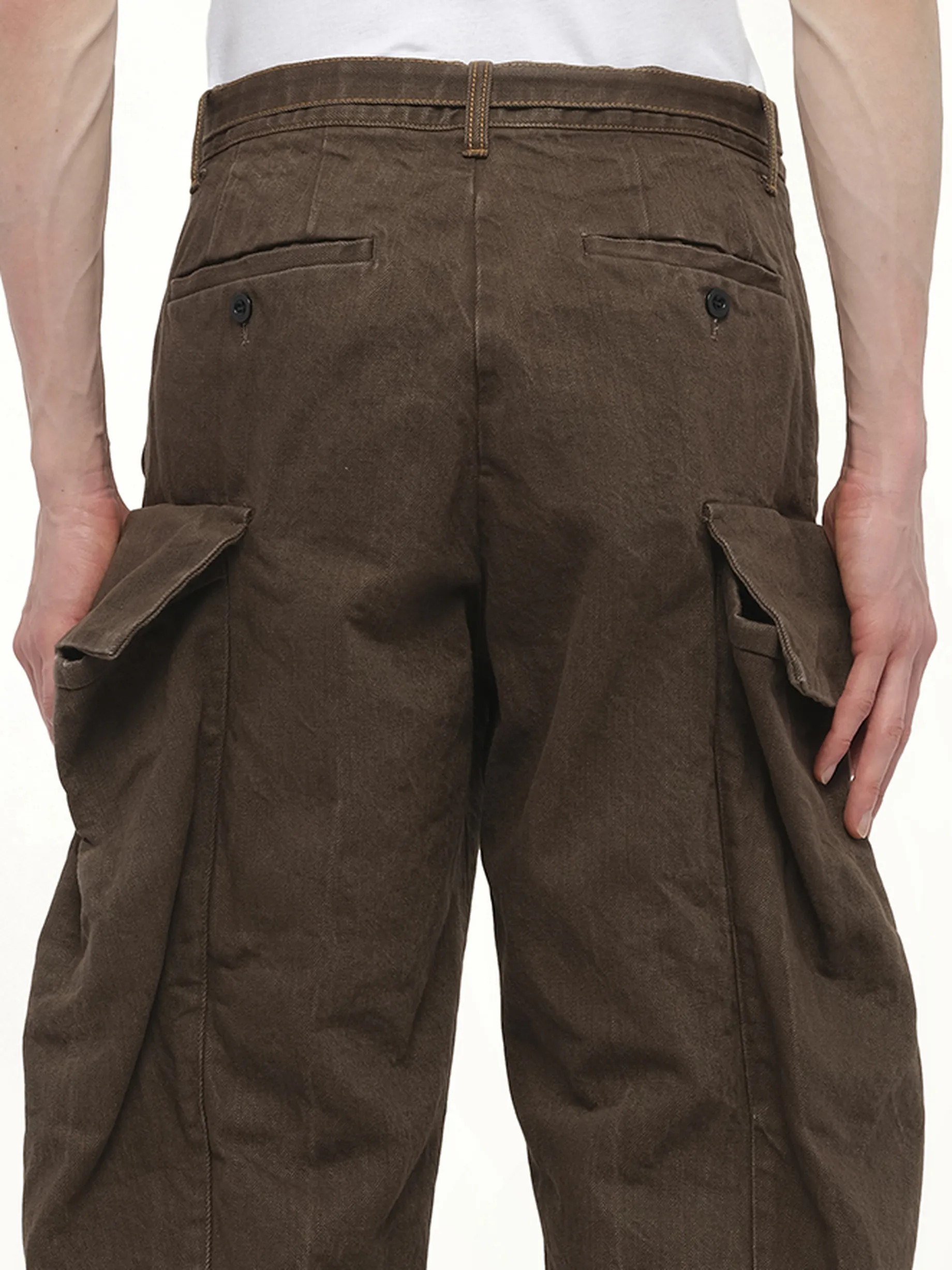 Denim Pants in Brown sold by MARAIS product image thumbnail 3