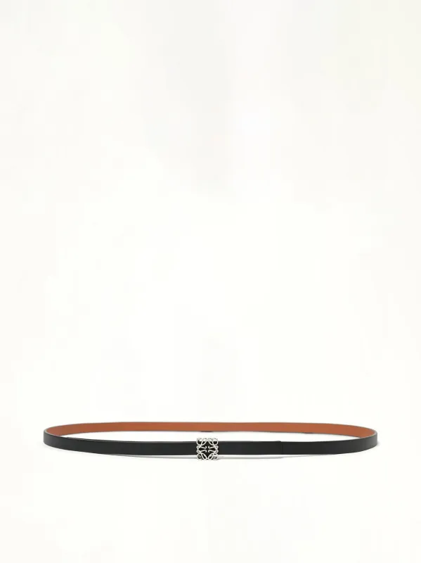 Anagram Cube Rev 1cm Belt in Black/Tan sold by MARAIS