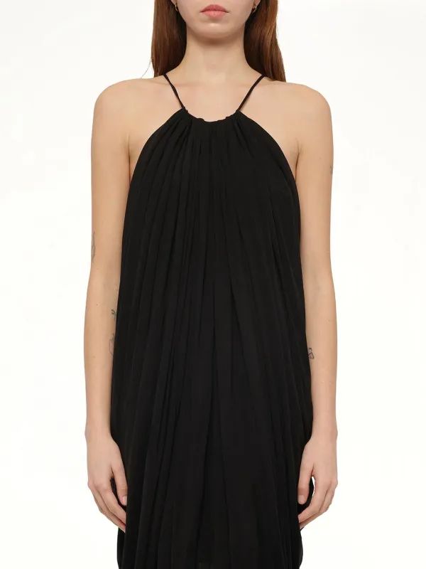 Draped Dress in Black sold by MARAIS