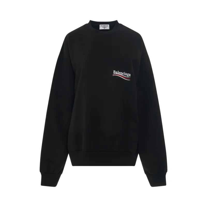 Political Campaign Sweatshirt in Black made by Balenciaga
