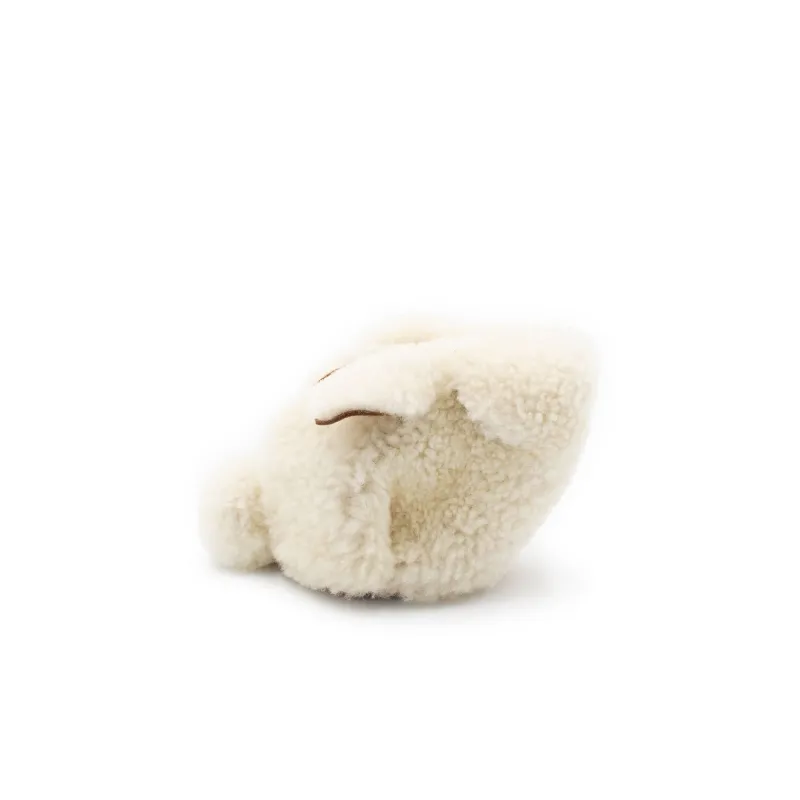 Bunny Coin Purse in Shearling in Natural sold by MARAIS