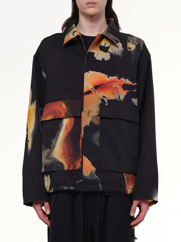 AOP Sport Uniform Coach Jacket in Black sold by MARAIS