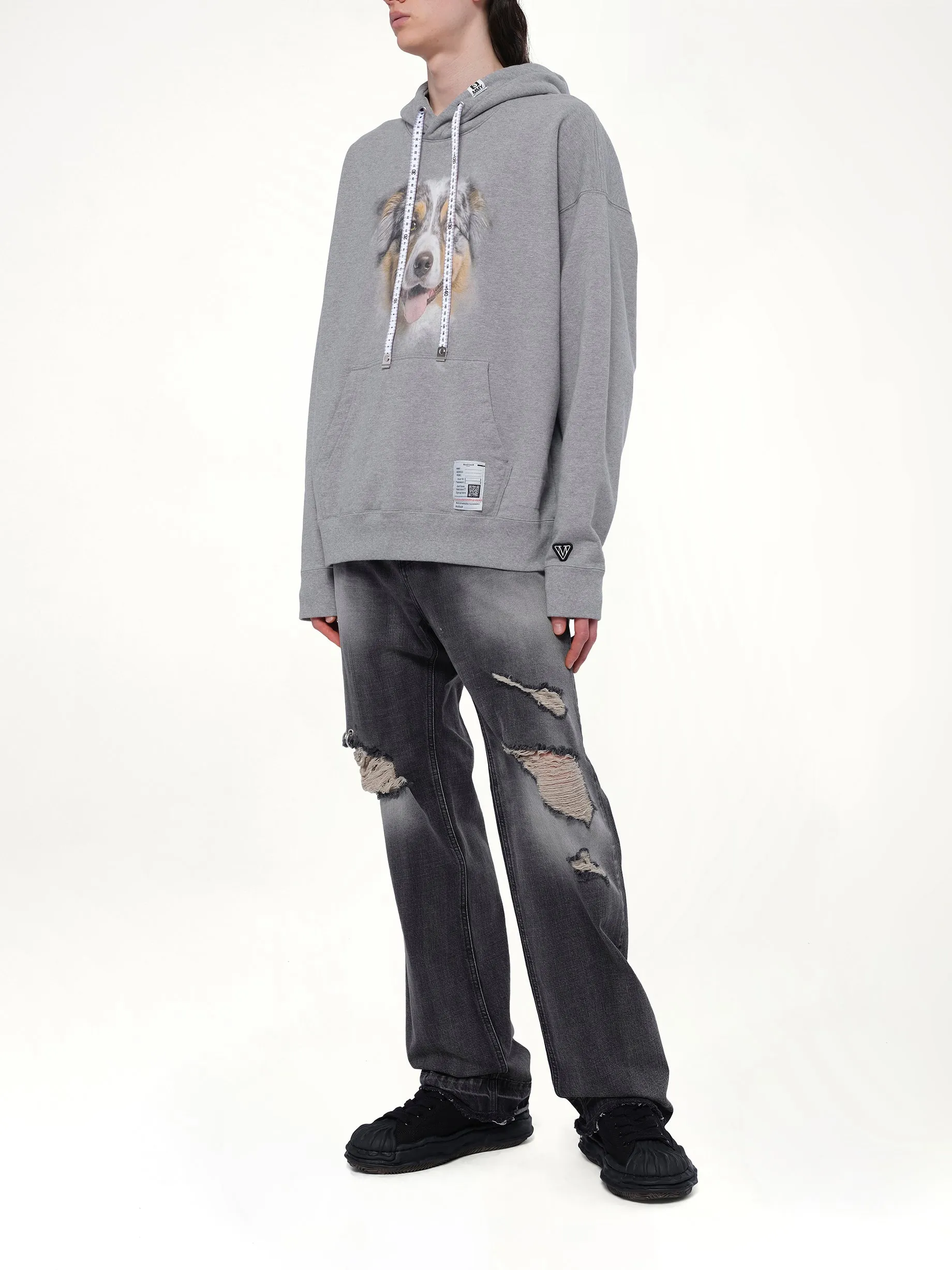 Dog Printed Hoodie in Gray sold by MARAIS product image thumbnail 4